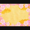 和風 桜と雲背景