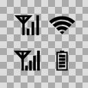 携帯のアイコン 電波 バッテリー ニコニ コモンズ