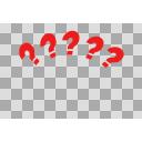 クエスチョンマーク13 ５連 透けバック ニコニ コモンズ