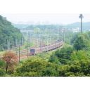ソウル郊外を走る地下鉄電車