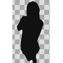 立ち絵　シルエット　女性　ポーズ