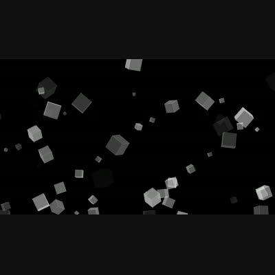 Cube背景ループ素材 黒背景 白オブジェクト ニコニ コモンズ