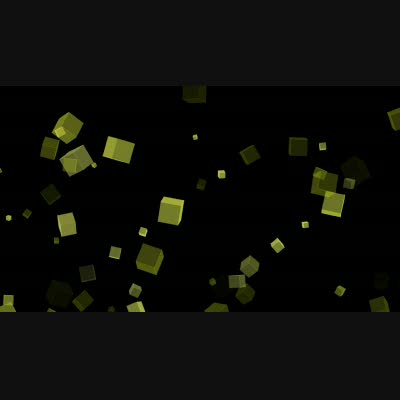 Cube背景ループ素材 黒背景 黄色オブジェクト ニコニ コモンズ
