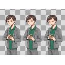 透過キャラ絵（20代/男性/表情差分あり）