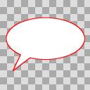 透過素材 フキダシ３ 赤 ニコニ コモンズ