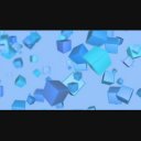 ループする背景（回転移動するキューブ）