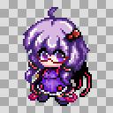 ドット絵のミニゆかり(メガネ有・視線右)です。アイコンなどに