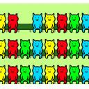 【GIF】協調性のないウェーブ【すずねこ】