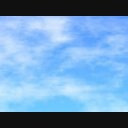 青空に雲（左から右）