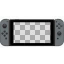 任天堂Switch グレイ  画面PNG 背景白バック