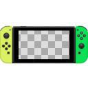 任天堂Switch  黄＋緑  画面PNG 背景白バック