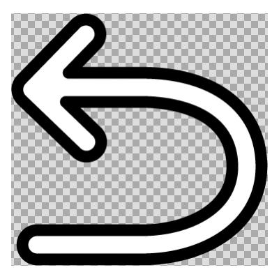 戻る矢印白抜き ニコニ コモンズ