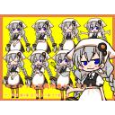 エプロン＆三角巾のあかりちゃん