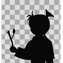 シルエット男の子１
