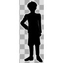 シルエット男性3・白フチつき