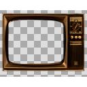 【透過素材】動画・放送用などの枠　レトロ　テレビ　01　