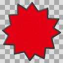 吹き出し ギザギザ01赤黒 ニコニ コモンズ