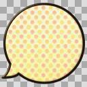 丸い吹き出し01 水玉 黄色 ニコニ コモンズ