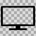 【モノクロアイコン】テレビ・モニター
