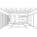 背景 和室05 床の間 引き 塗り絵 ニコニ コモンズ