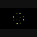 スパイラルに広がる星のアニメーションPart2
