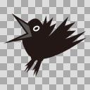 カラス 黒い羽のイラスト フリー素材あそび ニコニ コモンズ