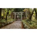 イラスト風背景素材 鳥居がある景色 ニコニ コモンズ