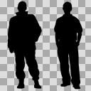 男性のシルエット③