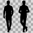 男性のシルエット④