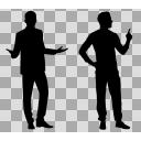 男性のシルエット⑤