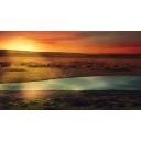 【背景画像】夕暮れのオアシス