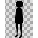 ボブカット・ブレザーの少女のシルエット3