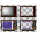 レトロなテレビ２種（画面透過差分あり）