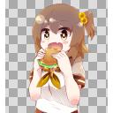 ハンバーガーを食べようとしている女の子 ニコニ コモンズ