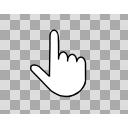 カーソル 指差し モノクロ ニコニ コモンズ