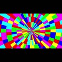 カラフル放射模様
