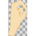 【静止画】手　つまむ