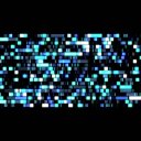 青色のLEDノイズライトのループアニメーションの素材