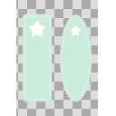 表示素材 お星様タグ 細長スクエア楕円 点線 みどり 縦 ニコニ コモンズ