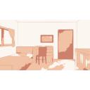 3色背景-一人部屋【フリー素材あそび】