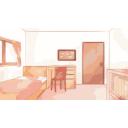 16色背景-一人部屋【フリー素材あそび】