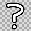 【イラスト】ハテナまーく・白字黒枠で感情表現？