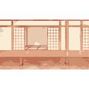 6色背景-和室縁側【フリー素材あそび】