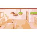 6色背景-広めの部屋【フリー素材あそび】