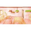 16色背景-広めの部屋【フリー素材あそび】