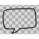四角い吹き出し　ハンドライティング　【PNG】