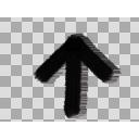 手書き矢印UP　ハンドライティング　【PNG】