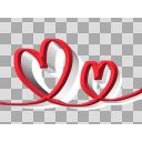 LOVEハートマーク　ハンドライティング　【PNG】