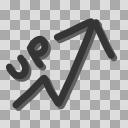 上昇UP矢印　手書き