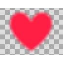 ぼやけたハート【PNG】